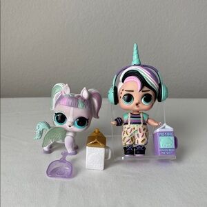 LOL Surprise! Unipony Unicorn Pet and Dreamy Dude Dolls Set